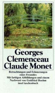 Claude Monet. Betrachtungen und Erinnerungen eines Freundes. by George Clemenceau