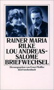 Briefwechsel. by Rainer Maria Rilke