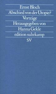 Abschied von der Utopie? by Ernst Bloch