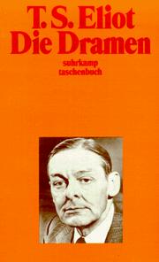 Werke I by T. S. Eliot