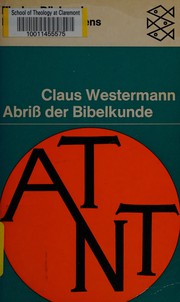 Abriß der Bibelkunde by Claus Westermann