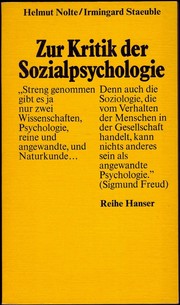 Zur Kritik der Sozialpsychologie by Helmut Nolte