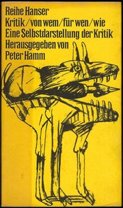 Kritik, von wem, für wen, wie by Peter Hamm