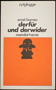 Derfür und derwider by Ernst Burren