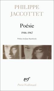 Poésie by Philippe Jaccottet