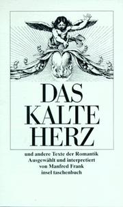 Das Kalte Herz und andere Texte der Romantik by Frank, Manfred