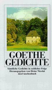 Goethe Gedichte by Echtermeyer