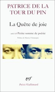 La quête de joie by Patrice de La Tour Du Pin