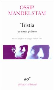 Tristia by Ossip Mandelstam
