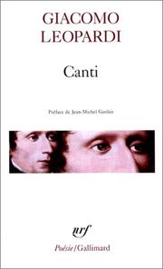 Canti by Giacomo Leopardi