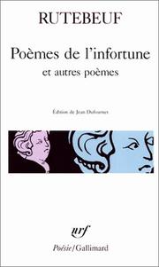 Poèmes de l'infortune by Rutebeuf