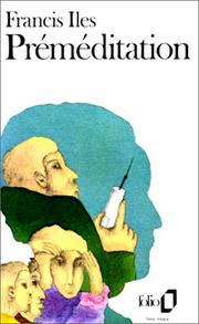 Préméditation by Francis Iles