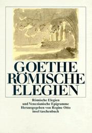 Romische Elegien by Johann Wolfgang von Goethe