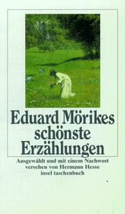 Eduard Mörikes schönste Erzählungen. by Hermann Hesse