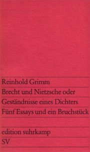 Brecht und Nietzsche by Reinhold Grimm