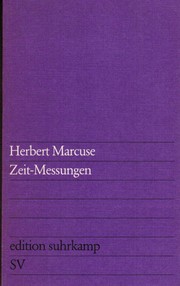 Zeit-Messungen by Herbert Marcuse