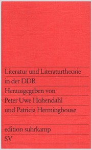 Literatur und Literaturtheorie in der DDR (Edition Suhrkamp ; 779) (German Edition) by Peter Uwe Hohendahl