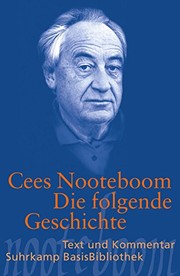 Die folgende Geschichte by Cees Nooteboom