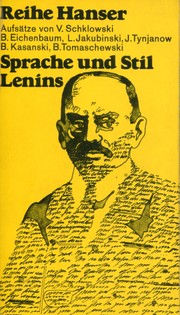 Sprache und Stil Lenins by Viktor Borisovič Šklovskij