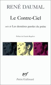 Le Contre-ciel by René Daumal