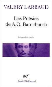 Les poésies de A.O. Barnabooth by Valery Larbaud