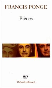 Pièces by Francis Ponge