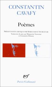 Poèmes by Constantin Cavafy