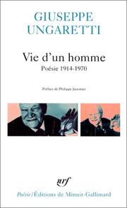 Vie d'un homme by Giuseppe Ungaretti